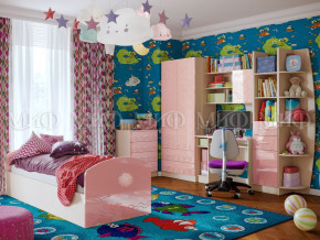 Детская комната Юниор-2 Розовый металлик в Дегтярске - degtyarsk.magazinmebel.ru | фото