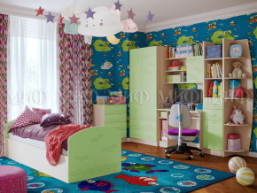 Детская комната Юниор-2 Салатовый в Дегтярске - degtyarsk.magazinmebel.ru | фото - изображение 1
