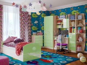 Детская комната Юниор-2 Салатовый металлик в Дегтярске - degtyarsk.magazinmebel.ru | фото