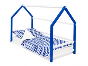 Детская кровать-домик Монтессори Svogen сине-белый в Дегтярске - degtyarsk.magazinmebel.ru | фото