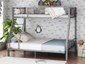 Двухъярусная кровать Гранада-1 140 Серая в Дегтярске - degtyarsk.magazinmebel.ru | фото - изображение 1