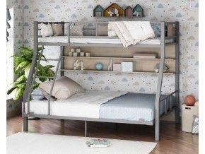 Двухъярусная кровать Гранада-1П 140 Серая в Дегтярске - degtyarsk.magazinmebel.ru | фото