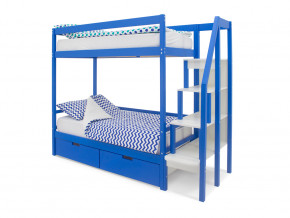 Двухъярусная кровать Svogen с ящиками синий в Дегтярске - degtyarsk.magazinmebel.ru | фото