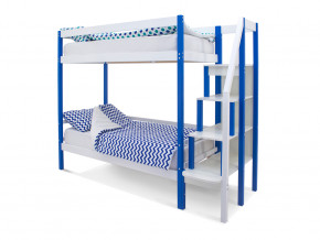 Двухъярусная кровать Svogen сине-белый в Дегтярске - degtyarsk.magazinmebel.ru | фото