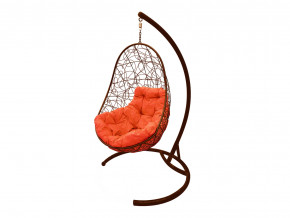 Кокон Овал с ротангом оранжевая подушка в Дегтярске - degtyarsk.magazinmebel.ru | фото - изображение 1