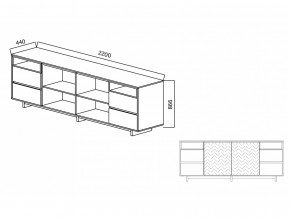 Комодино Moderno-2200 Ф1 в Дегтярске - degtyarsk.magazinmebel.ru | фото - изображение 3