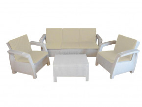 Комплект уличной мебели Yalta Premium Terrace Triple Set белый в Дегтярске - degtyarsk.magazinmebel.ru | фото - изображение 1