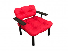 Кресло Дачное красная подушка в Дегтярске - degtyarsk.magazinmebel.ru | фото