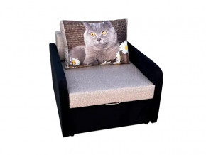 Кресло кровать Канзасик с подлокотниками кот с ромашками-2 в Дегтярске - degtyarsk.magazinmebel.ru | фото - изображение 1