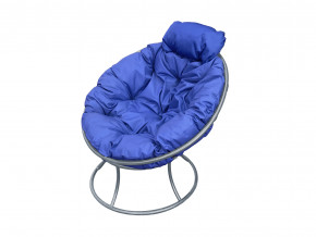 Кресло Папасан мини без ротанга синяя подушка в Дегтярске - degtyarsk.magazinmebel.ru | фото