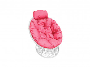 Кресло Папасан мини с ротангом розовая подушка в Дегтярске - degtyarsk.magazinmebel.ru | фото