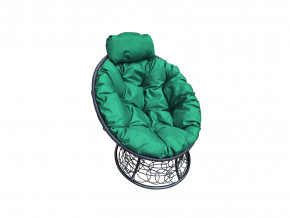 Кресло Папасан мини с ротангом зелёная подушка в Дегтярске - degtyarsk.magazinmebel.ru | фото - изображение 1