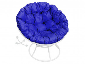 Кресло Папасан пружинка без ротанга синяя подушка в Дегтярске - degtyarsk.magazinmebel.ru | фото