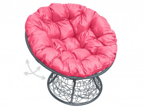 Кресло Папасан пружинка с ротангом розовая подушка в Дегтярске - degtyarsk.magazinmebel.ru | фото - изображение 1