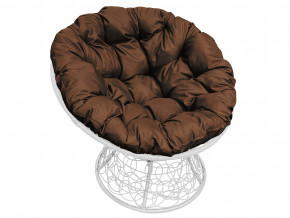Кресло Папасан с ротангом коричневая подушка в Дегтярске - degtyarsk.magazinmebel.ru | фото