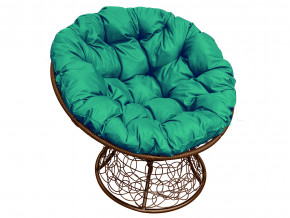 Кресло Папасан с ротангом зелёная подушка в Дегтярске - degtyarsk.magazinmebel.ru | фото