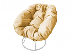 Кресло Пончик без ротанга бежевая подушка в Дегтярске - degtyarsk.magazinmebel.ru | фото
