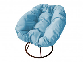 Кресло Пончик без ротанга голубая подушка в Дегтярске - degtyarsk.magazinmebel.ru | фото