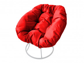 Кресло Пончик без ротанга красная подушка в Дегтярске - degtyarsk.magazinmebel.ru | фото