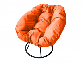 Кресло Пончик без ротанга оранжевая подушка в Дегтярске - degtyarsk.magazinmebel.ru | фото
