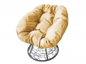 Кресло Пончик с ротангом бежевая подушка в Дегтярске - degtyarsk.magazinmebel.ru | фото