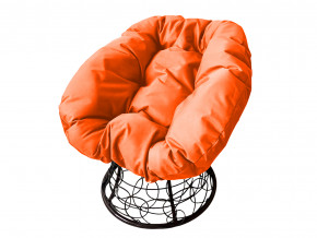 Кресло Пончик с ротангом оранжевая подушка в Дегтярске - degtyarsk.magazinmebel.ru | фото