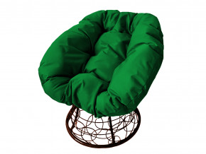 Кресло Пончик с ротангом зелёная подушка в Дегтярске - degtyarsk.magazinmebel.ru | фото