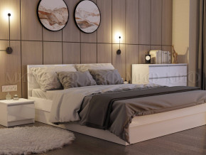Кровать 1400 Челси Белый глянец в Дегтярске - degtyarsk.magazinmebel.ru | фото - изображение 2