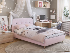 Кровать 900 Лео велюр нежно-розовый в Дегтярске - degtyarsk.magazinmebel.ru | фото - изображение 4