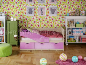 Кровать Бабочки 1600 Сиреневый металлик в Дегтярске - degtyarsk.magazinmebel.ru | фото - изображение 1