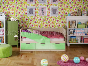 Кровать Бабочки 1800 Салатовый металлик в Дегтярске - degtyarsk.magazinmebel.ru | фото - изображение 1