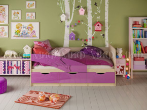 Кровать Дельфин 1600 Фиолетовый металлик в Дегтярске - degtyarsk.magazinmebel.ru | фото