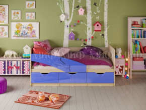 Кровать Дельфин 1600 Синий металлик в Дегтярске - degtyarsk.magazinmebel.ru | фото - изображение 1