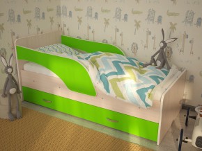 Кровать детская Максимка млечный дуб-лайм в Дегтярске - degtyarsk.magazinmebel.ru | фото