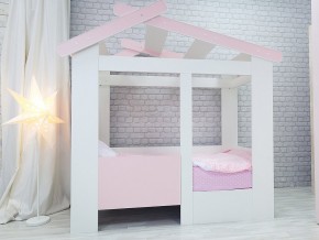Кровать детская Теремок без ящика розовая в Дегтярске - degtyarsk.magazinmebel.ru | фото - изображение 1