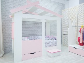 Кровать детская Теремок без ящика розовая в Дегтярске - degtyarsk.magazinmebel.ru | фото - изображение 2