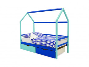 Кровать-домик Svogen с ящиками мятно-синий в Дегтярске - degtyarsk.magazinmebel.ru | фото - изображение 1