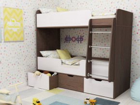 Кровать двухъярусная Малыш двойняшка бодега-белый в Дегтярске - degtyarsk.magazinmebel.ru | фото