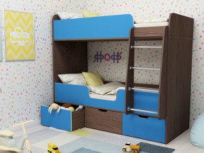Кровать двухъярусная Малыш двойняшка бодега-голубой в Дегтярске - degtyarsk.magazinmebel.ru | фото - изображение 1