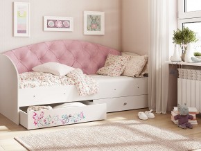 Кровать Эльза Белый-розовый в Дегтярске - degtyarsk.magazinmebel.ru | фото - изображение 1