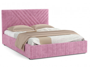 Кровать Гамма 1600 с основанием велюр тенерифе розовый в Дегтярске - degtyarsk.magazinmebel.ru | фото