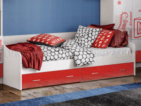 Кровать с ящиками Вега Алфавит Красный в Дегтярске - degtyarsk.magazinmebel.ru | фото