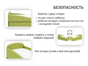Кровать с ящиком Letmo авокадо (рогожка) в Дегтярске - degtyarsk.magazinmebel.ru | фото - изображение 12