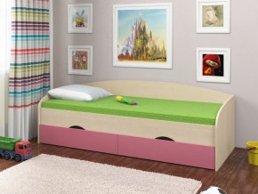 Кровать Соня 2 дуб молочный-розовый в Дегтярске - degtyarsk.magazinmebel.ru | фото