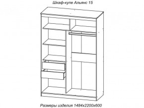 Шкаф-купе Альянс 15 комплект зеркал №2 в Дегтярске - degtyarsk.magazinmebel.ru | фото - изображение 2