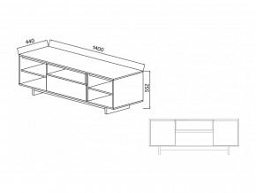 Тумба для ТВА Moderno-1400 Ф6 в Дегтярске - degtyarsk.magazinmebel.ru | фото - изображение 4